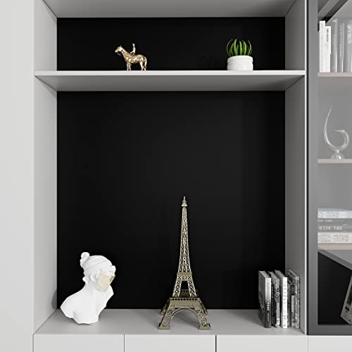 VaryPaper 157x787 Thick Black Wallpaper Peel and Stick Modern Black Contact Paper for Cabinets Waterproof Removable Self Adhesive Vinyl Film for Bathroom Bedroom Walls Countertops Shelf Drawers - Image 3