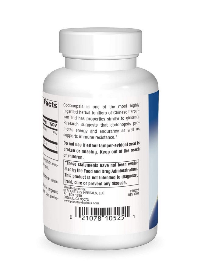 Planetary Herbals Codonopsis Tablets, 750 mg, 60 Count - Image 2