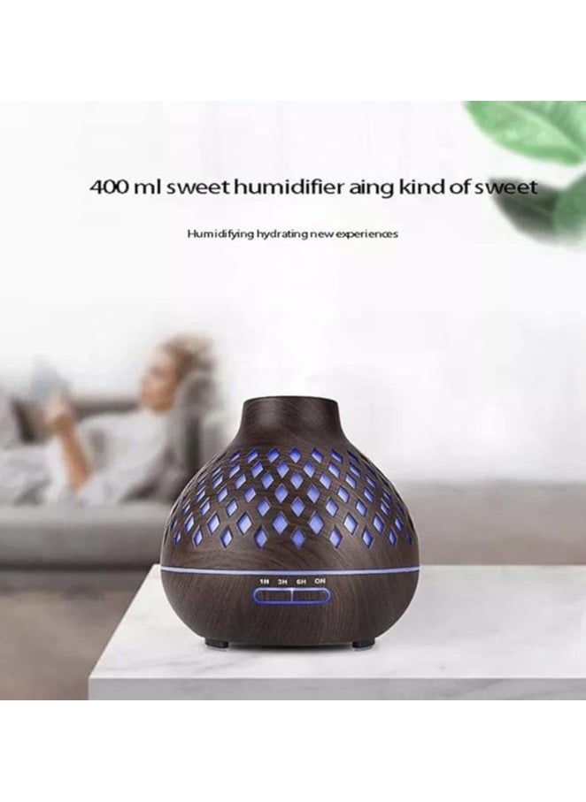 ماركة غير محددة - دوما موزع زيوت عطرية 550 مل، مرطب عطري بالموجات فوق الصوتية مع 7 الوان LED، جهاز تحكم عن بعد، وظيفة ايقاف التشغيل التلقائي عند نفاذ المياه - Image 1