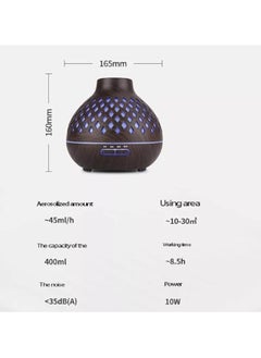 ماركة غير محددة دوما موزع زيوت عطرية 550 مل، مرطب عطري بالموجات فوق الصوتية مع 7 الوان LED، جهاز تحكم عن بعد، وظيفة ايقاف التشغيل التلقائي عند نفاذ المياه  - Image 3