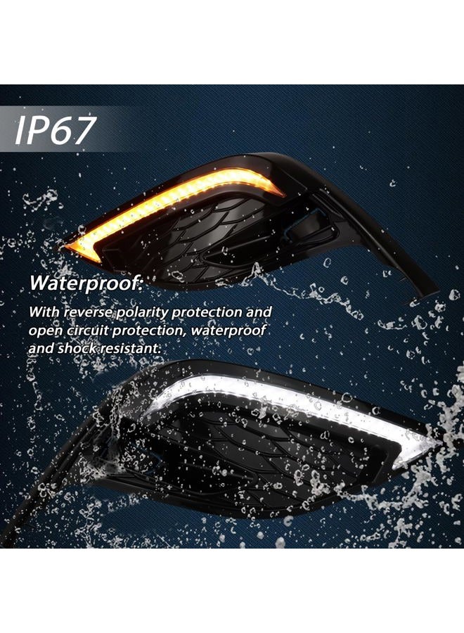 GEEGEETOP Switchback White/Amber LED Front fog light Daytime Running Lamp Amber Sequential Turn Signal light Feature Compatible with Toyota Camry 2022-24 XSE Replacement Bumper Kit - Image 4