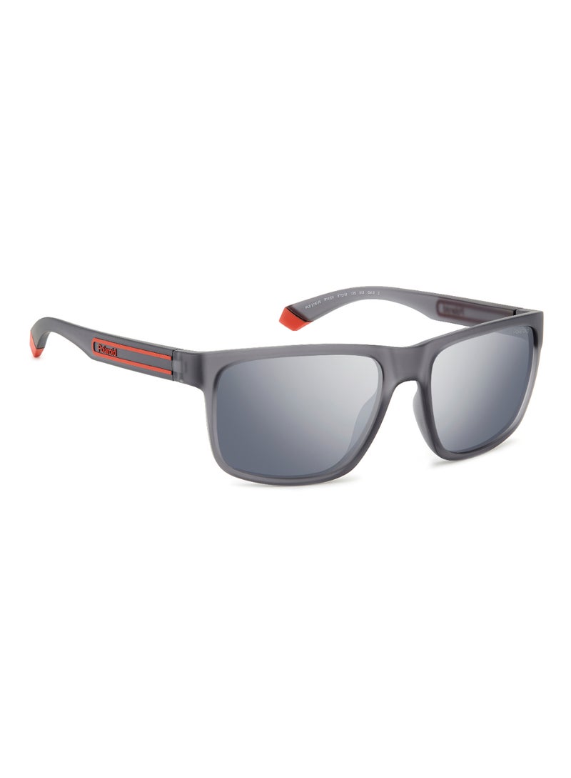 Polaroid نظارة شمسية مستقطبة للرجال على شكل مستطيل PLD 2157/S رمادية 43 - مقاس العدسة: 43 مم - رمادي متوسط - Image 2