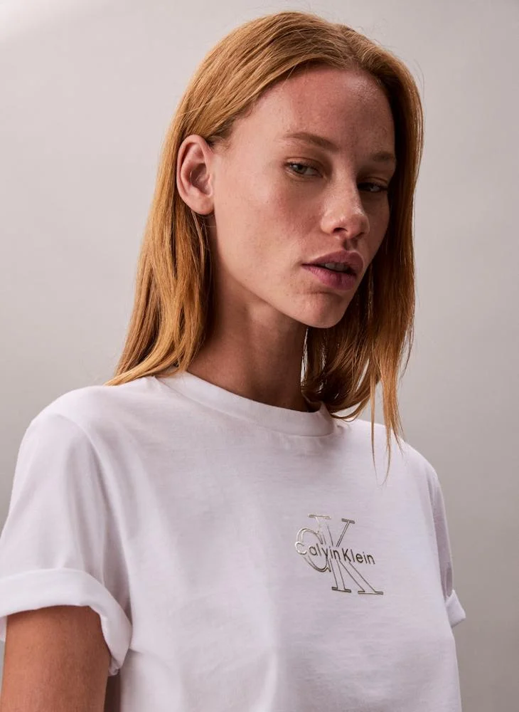 Calvin Klein Jeans  Graphic Crew Neck T-Shirt for Women | Best Price UAE