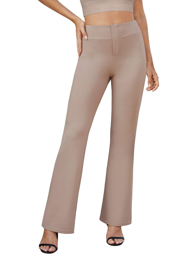DLOODA Womens Bootcut Dress Pants Business Casual Work Pants with Pockets High Waist Stretchy Trousers Pull On Office Slacks - Image 2