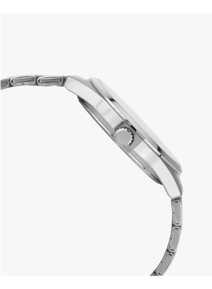 Casio Gents Watch Black Dial Silver Band - Image 4