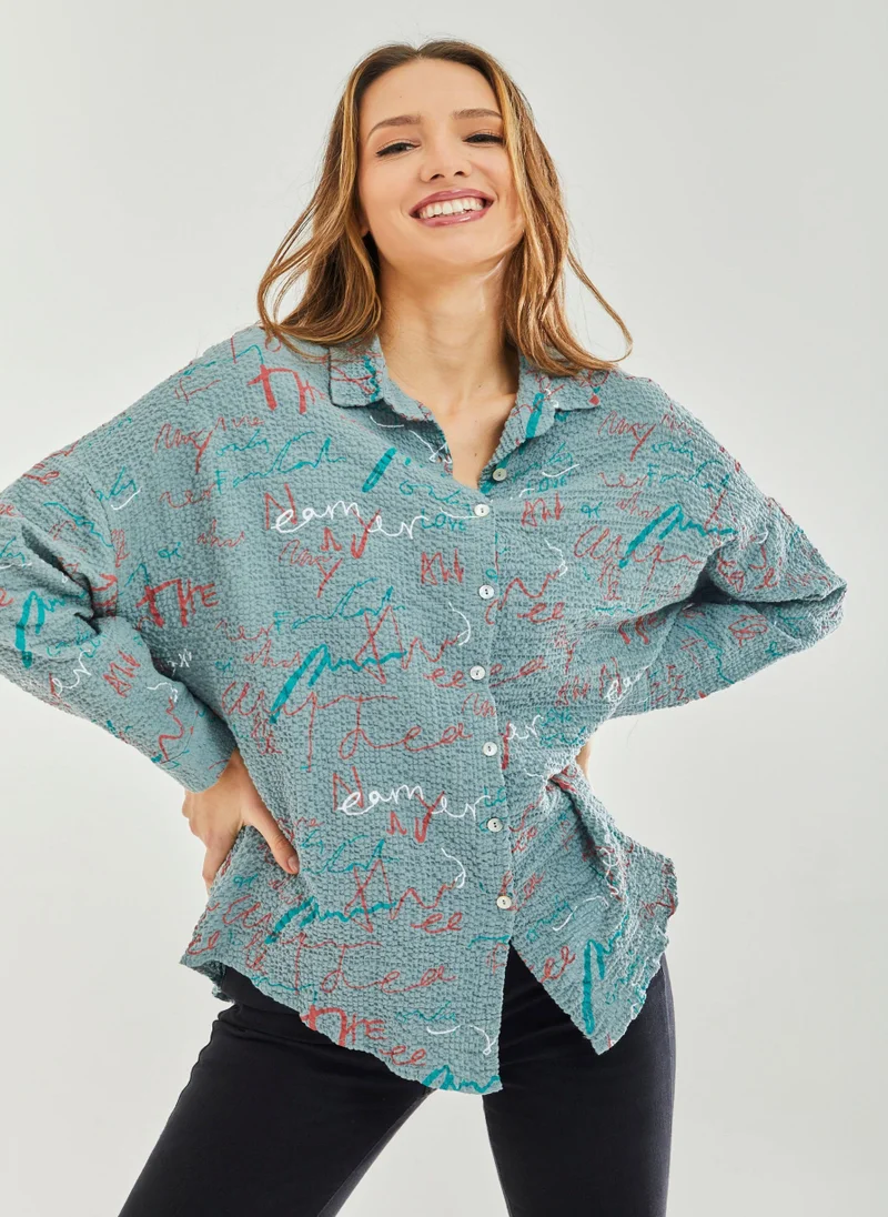 Liquorish Shirt with Signature Pattern