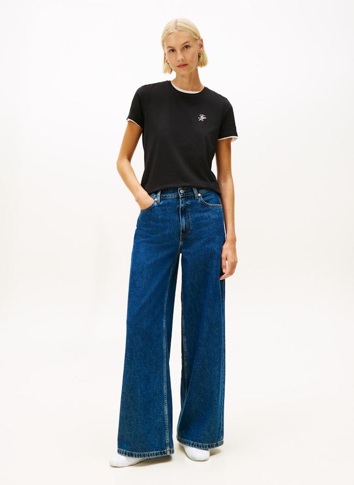 تومي هيلفيغر تيشيرت بياقة دائرية وشعار - Image 4