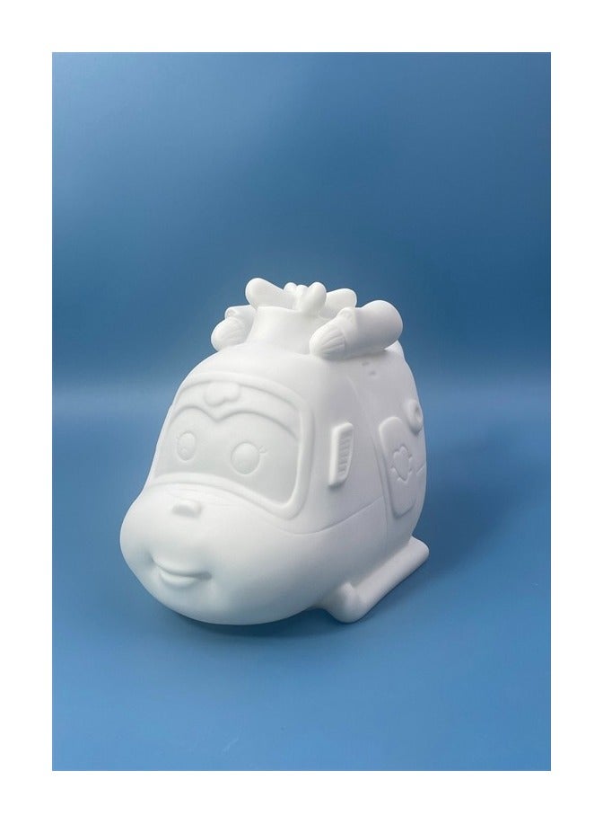 اي اي اي اصنعها بنفسك، مروحية سائلة، طائرة، 20 سم، طلاء عشوائي، هدايا عيد ميلاد إبداعية محلية الصنع، زينة - Image 1