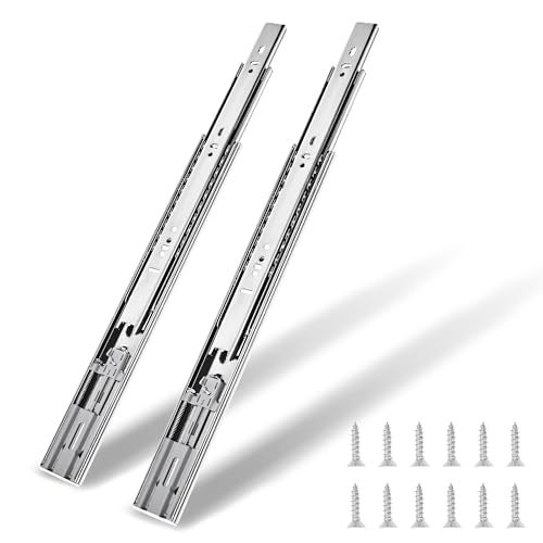 OMANSKO 22 inch 1 Pairs Soft Close Drawer Slides Full Extension Heavy Duty Drawer Slides Ball Bearing Slides Rails for Dresser File Cabinet 100 LB Load Capacity - Image 1