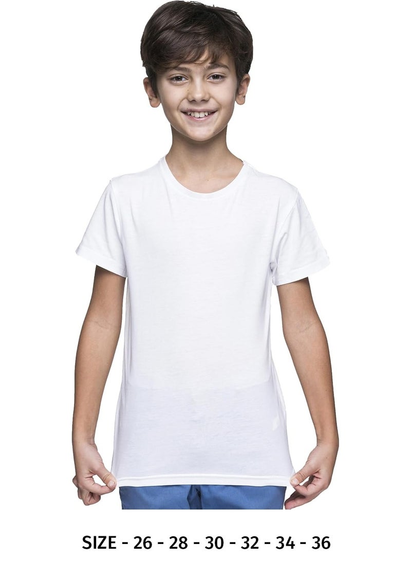 يانيك تيشيرت قطن للأطفال بياقة دائرية – خفيف الوزن ومناسب للاستخدام اليومي.