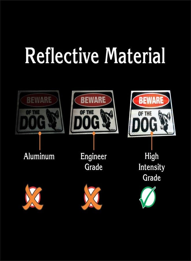 Clickforsign Beware of Dog Sign for Walls, Doors and Gates (Reflective) - Image 4