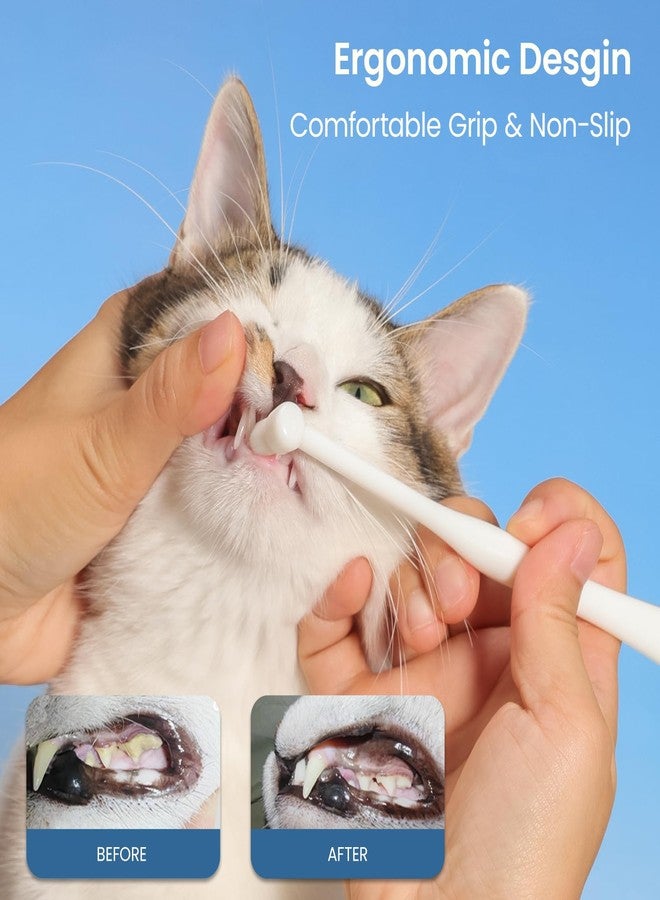 MISSELF Ultra Soft Cat Toothbrush, Tooth Brushes for Small Breed Dogs or Cats, 360 Silicone Kitten Teeth Brush, Micro Head Pet Dental Care with Case 3 Styles - Image 3