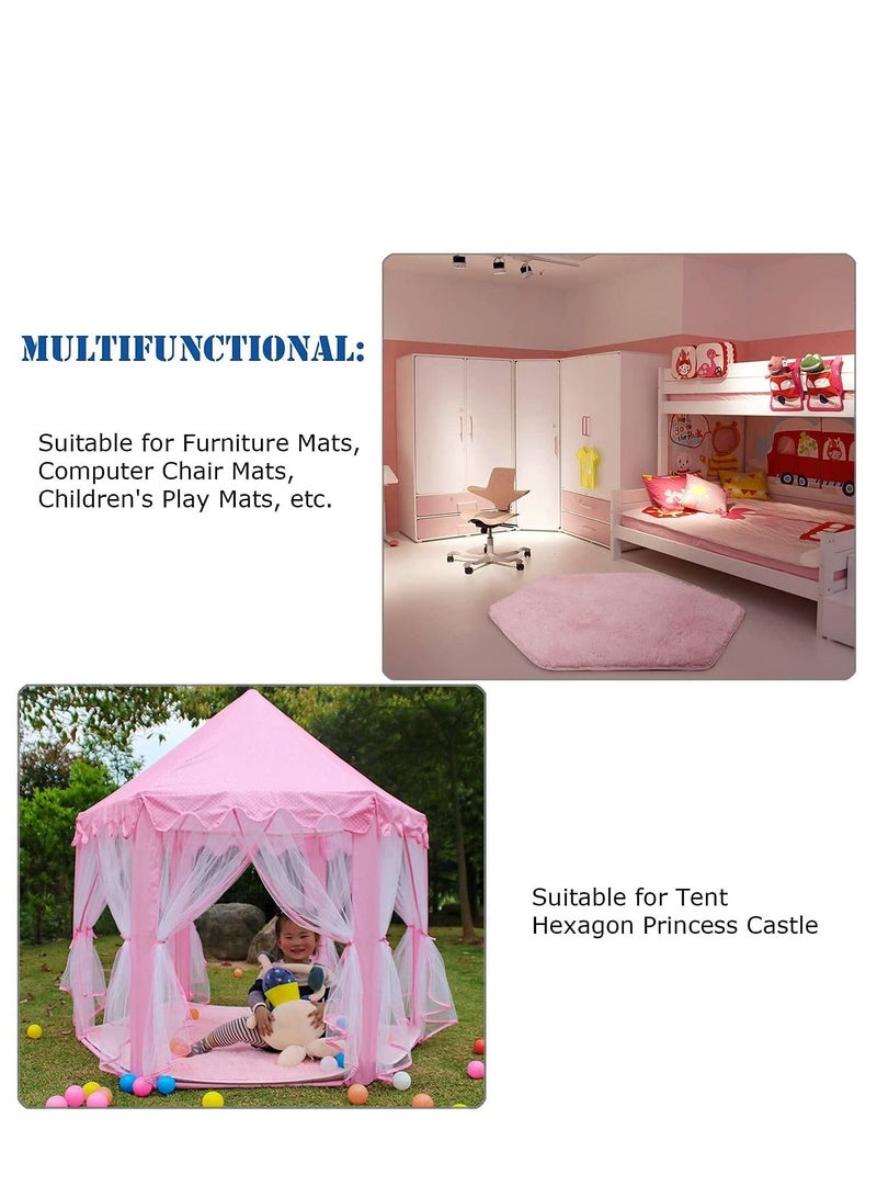 Womdee Kids Play Mat Plush Carpet Rug Hexagon - Image 4