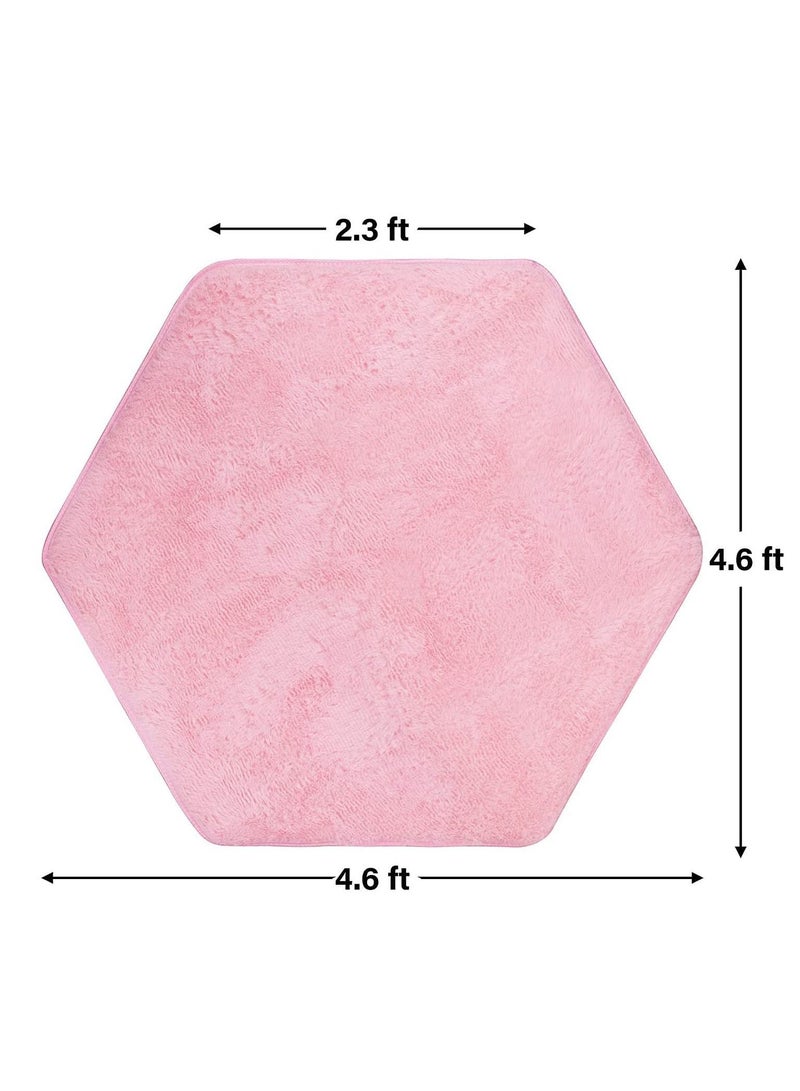 Womdee Kids Play Mat Plush Carpet Rug Hexagon - Image 2
