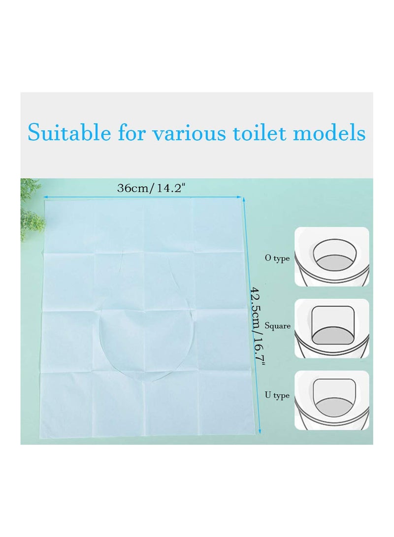 SOLARAE 10 Packs Disposable Paper Toilet Seat Covers Seat Cover for Kids Toddler Adults Pregnant Woman Use in Public Toilets - Image 2