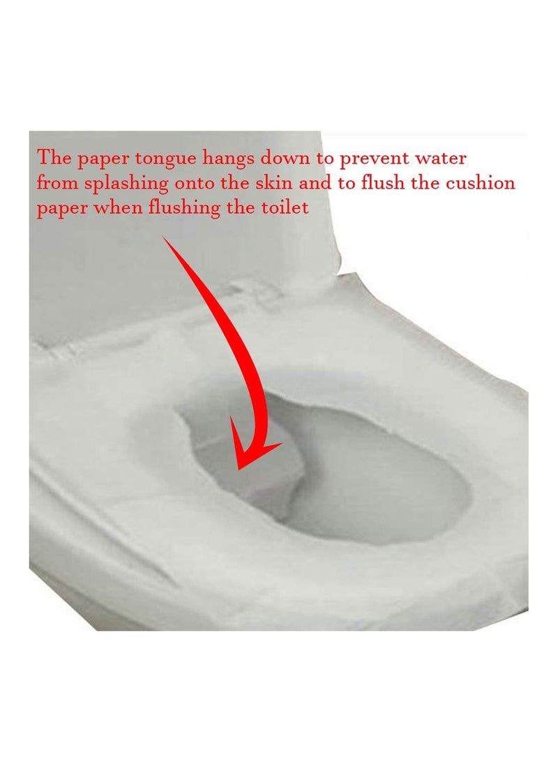 SOLARAE 10 Packs Disposable Paper Toilet Seat Covers Seat Cover for Kids Toddler Adults Pregnant Woman Use in Public Toilets - Image 4
