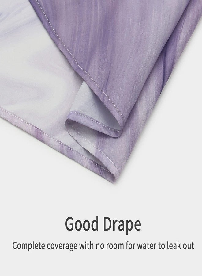 MitoVilla Purple Marble Shower Curtain Set, Abstract Fabric Curtain for Bathroom Decor, Modern Standard Curtain for Bathtub, Lavender Washable , 72 x 72 - Image 5