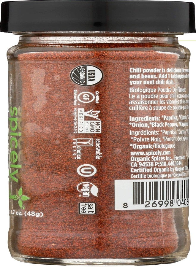 Spicely Organics Chili Powder 1.70 Ounce Jar Certified Gluten Free - Image 5