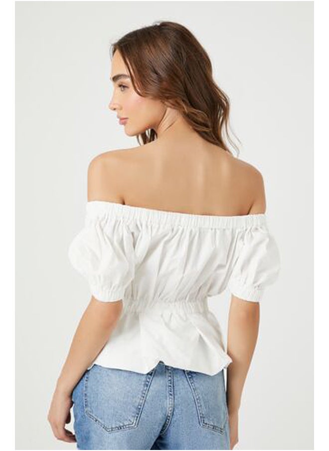 FOREVER 21 - Off-The-Shoulder Puff-Sleeve Top - Image 1