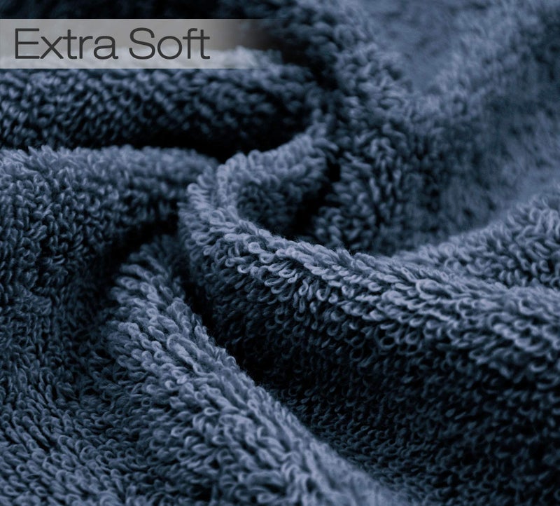 Cleanbear Extra Soft Wash Cloths Washcloths Set 6-Pack 13 x 13 Inches, Highly Absorbent Facecloths (Dark Gray) - Image 2