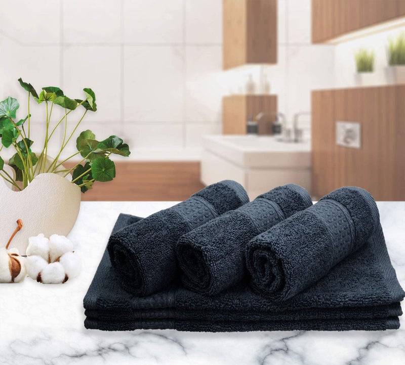 Cleanbear Extra Soft Wash Cloths Washcloths Set 6-Pack 13 x 13 Inches, Highly Absorbent Facecloths (Dark Gray) - Image 5