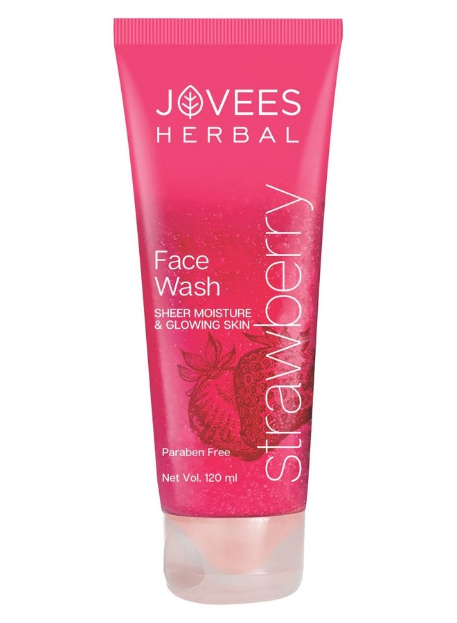 Jovees Herbal Strawberry Face Wash With Strawberry Extracts | For Normal To Dry Skin | For Women/Men | For Hydrating & Glowing Skin 120 Ml - Image 1