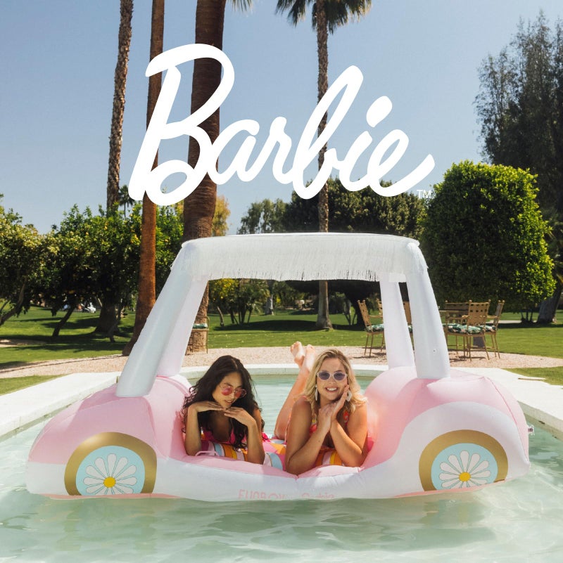FUNBOY & Malibu Barbie Luxury Inflatable Golf Cart Summer Pool Float - Land or Water Inflatable with Cup Holder - Image 5