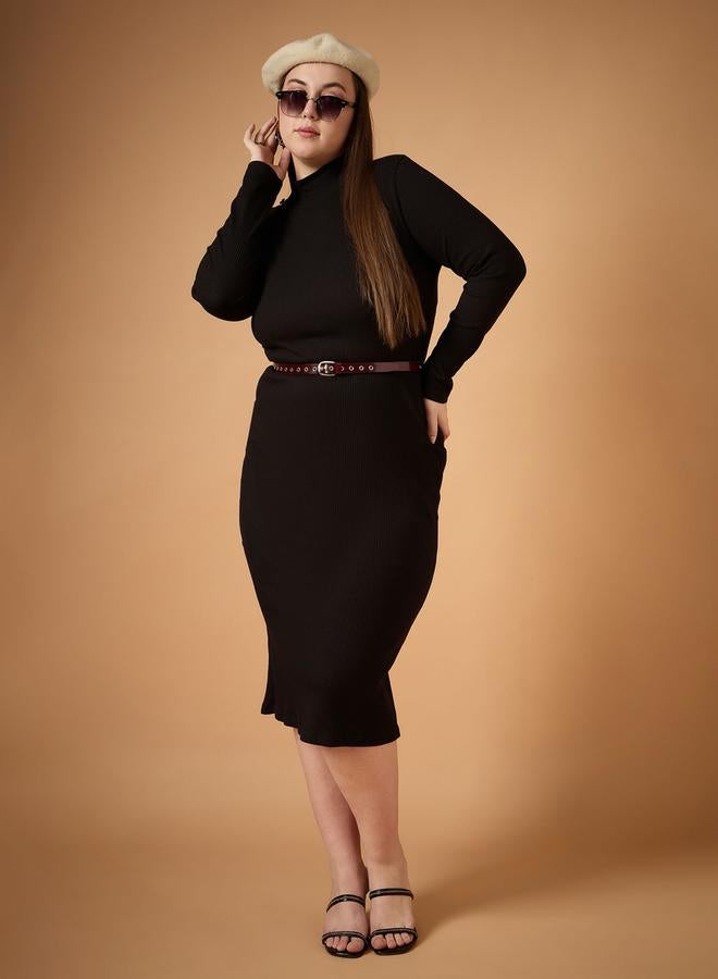SASSAFRAS Ribbed Knit Dress - Image 1