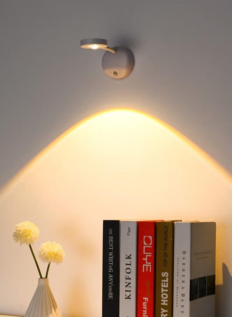 ريد ليف مصباح حائطي LED على شكل عين قطة مزود بمستشعر حركة، قابل لإعادة الشحن، يدور 360 درجة، مناسب للممرات والجدران والسلالم وغرف الأطفال - Image 4