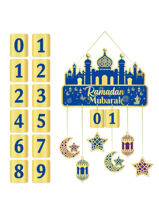 Countdown Calendar, Traditional Hanging Decor for Home, Ramadan Festival Atmosphere - Image 1