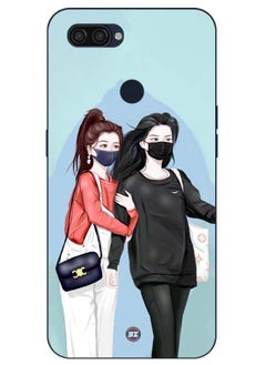 Service Zone Protective Printed Mobile Cover Girls With Mask Design For Oppo A12 2020 