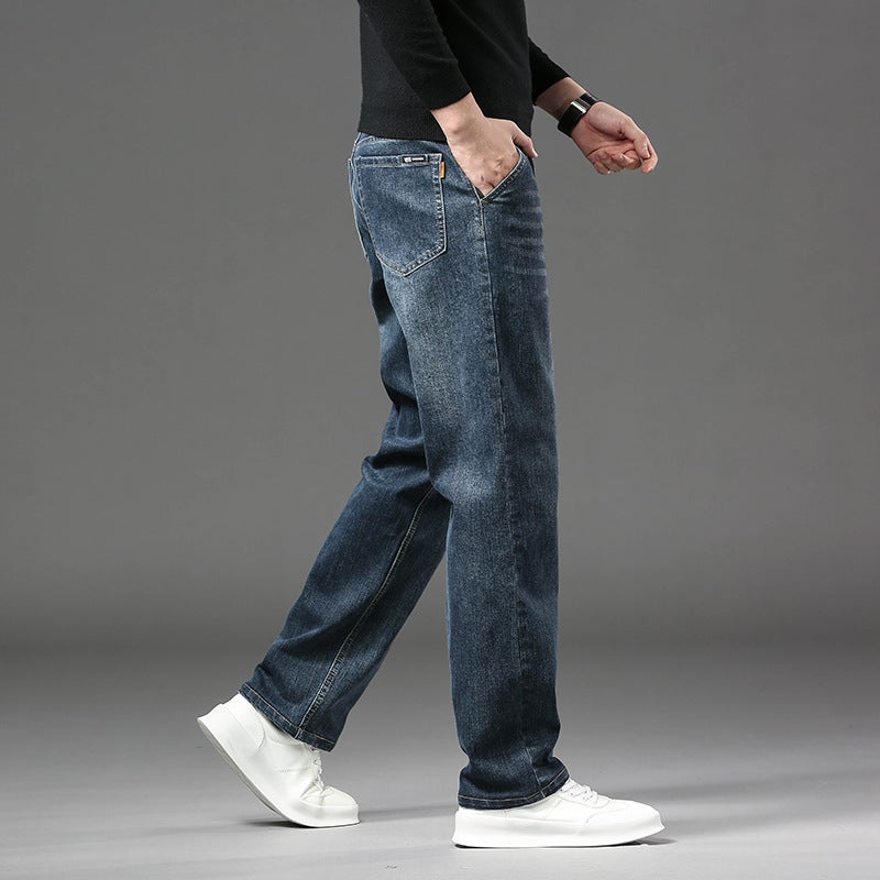 Unisex Classic Denim Jeans Loose Fit Daily Outdoor Wear - Image 1