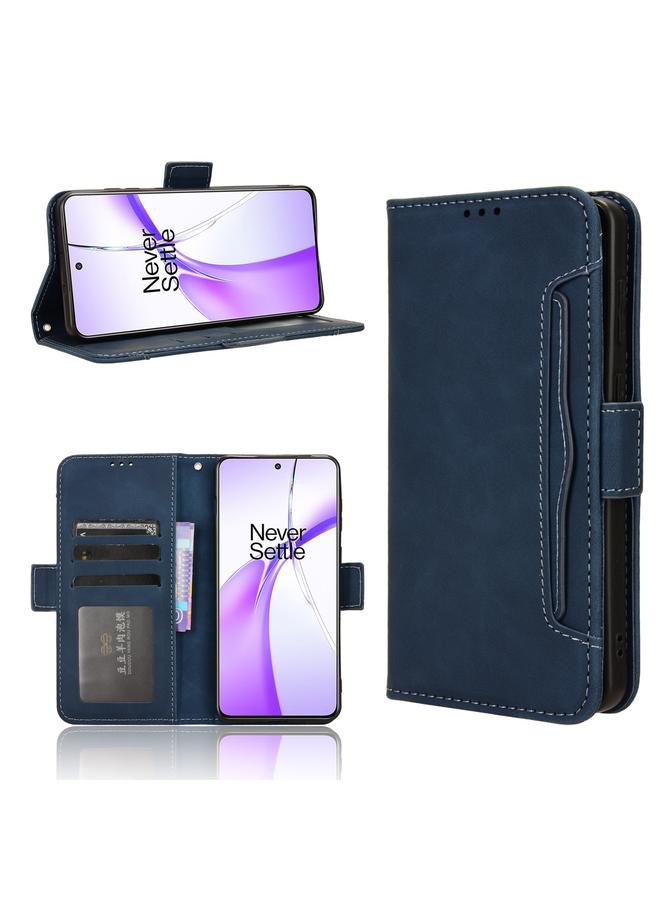 Green Tiger For OnePlus Nord CE4 5G Skin Feel Calf Texture Card Slots Leather Phone Case(Blue)