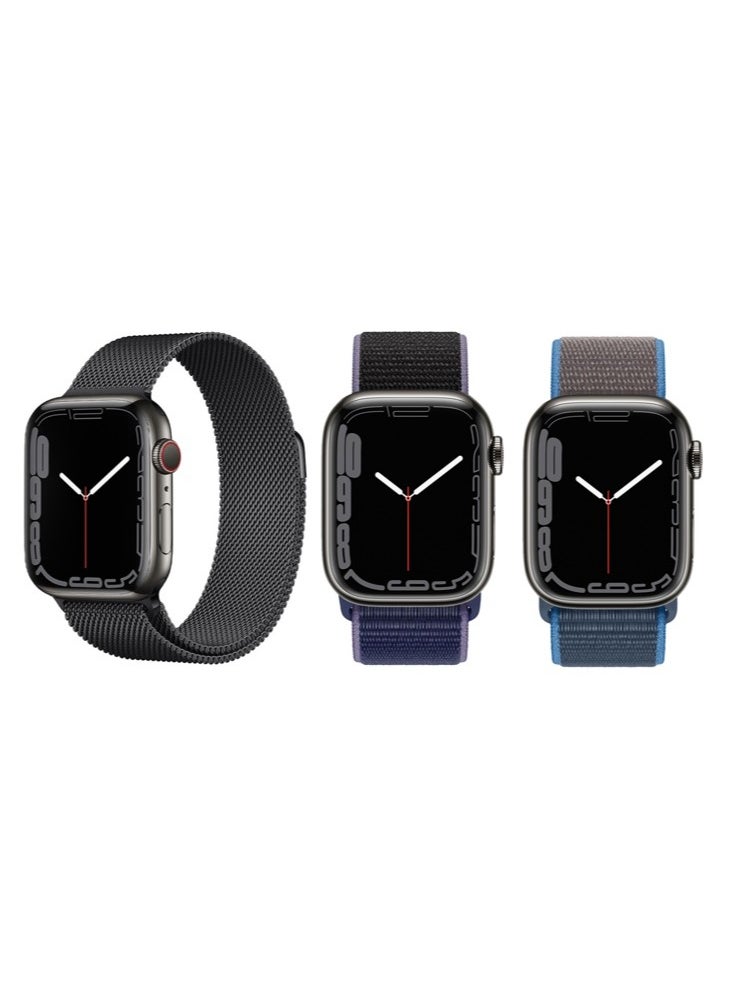 Perfii 3pcs Apple Watch Strap 42/41/40/38mm Replacement for Apple Watch Series 10/9/8/7/6/5/4/SE  - Image 1