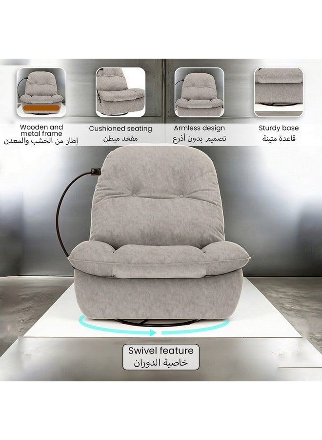 Micasa Armless Sofa Chair With Bluetooth Speaker Brown 7600 L.Brown  - Image 5
