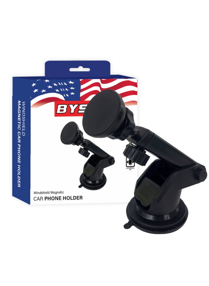 BYSON Magnetic Bracket Holder Round Type - 360° Rotating Phone Mount with Strong Magnetic Grip - Compact, Stylish, Easy to Install, Hands Free Stand for Home, Office & Car Use - Image 1