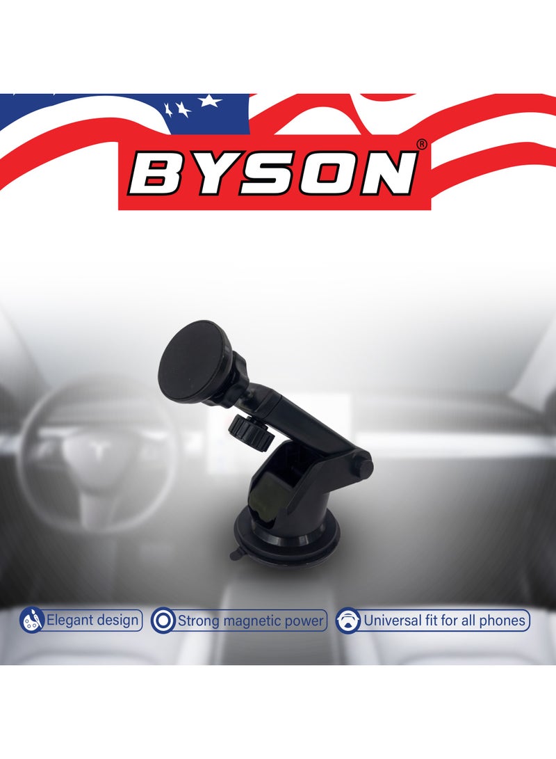 BYSON Magnetic Bracket Holder Round Type - 360° Rotating Phone Mount with Strong Magnetic Grip - Compact, Stylish, Easy to Install, Hands Free Stand for Home, Office & Car Use - Image 2