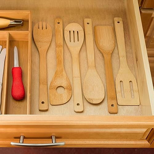 Home Basics 6 Piece Bamboo Kitchen Cutlery Tool Set - Image 3