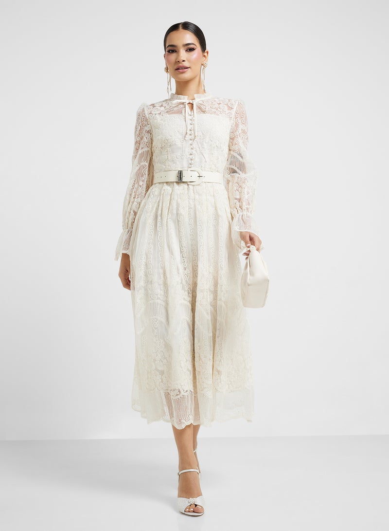 ELLA Lace A-Line Dress - Image 1