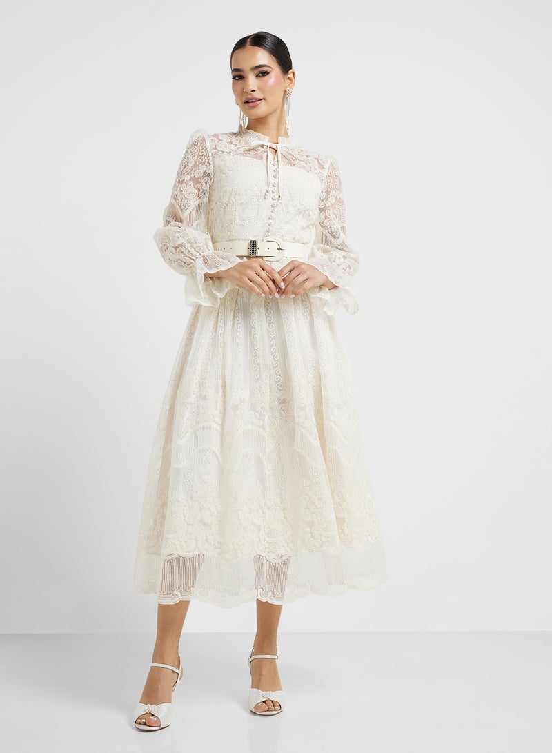 ELLA Lace A-Line Dress - Image 4