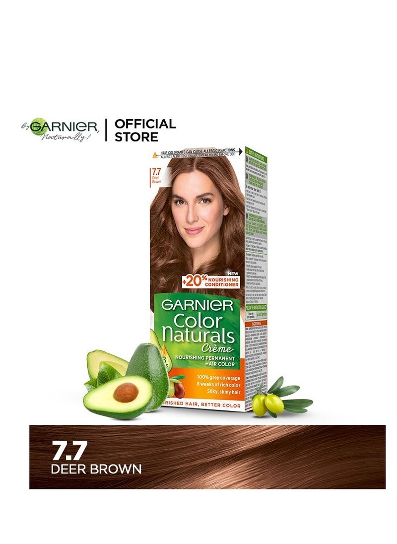 Garnier Garnier Color Naturals Permanent Creme Hair Color - 7.7 Deer Brown 112 ml  - Image 4