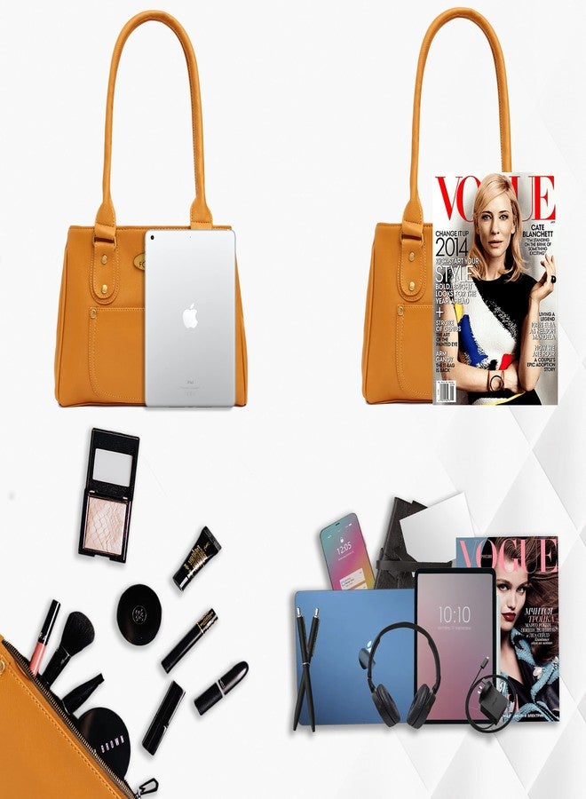 Fostelo Women's River Satchel Tote Handbag for Women | Tote Bag for Work | Ladies Purse | Stylish Shoulder Bag | Gift For Women | Orange - Image 4