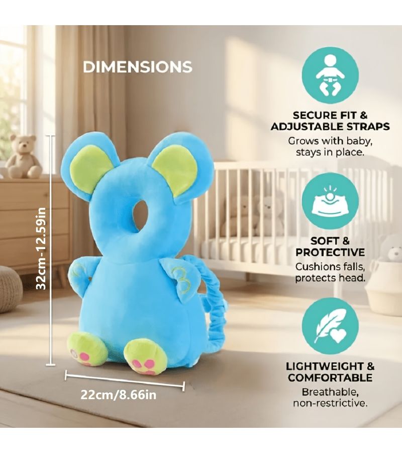 LambPillow Baby Head Protection Backpack for 5-24 Months Toddler Adjustable Safety Pad - Image 2
