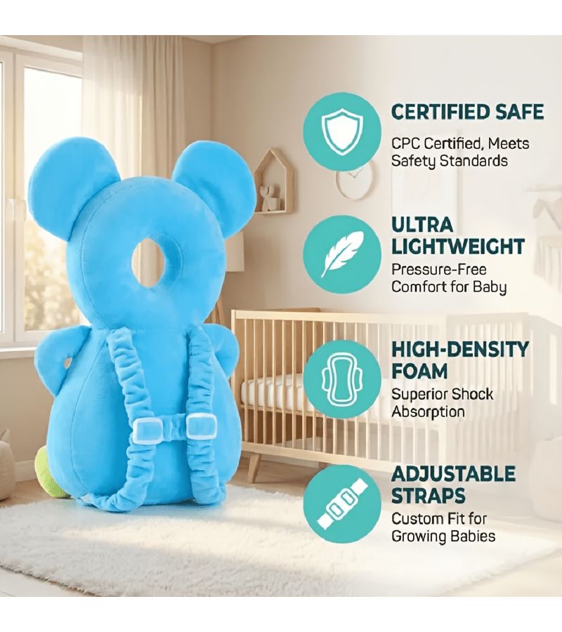 LambPillow Baby Head Protection Backpack for 5-24 Months Toddler Adjustable Safety Pad - Image 3