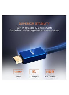 موسل موسيل كيبل 4K ديسبلاي بورت إلى اتش دي ام أي مقاس 2 متر  - Image 5