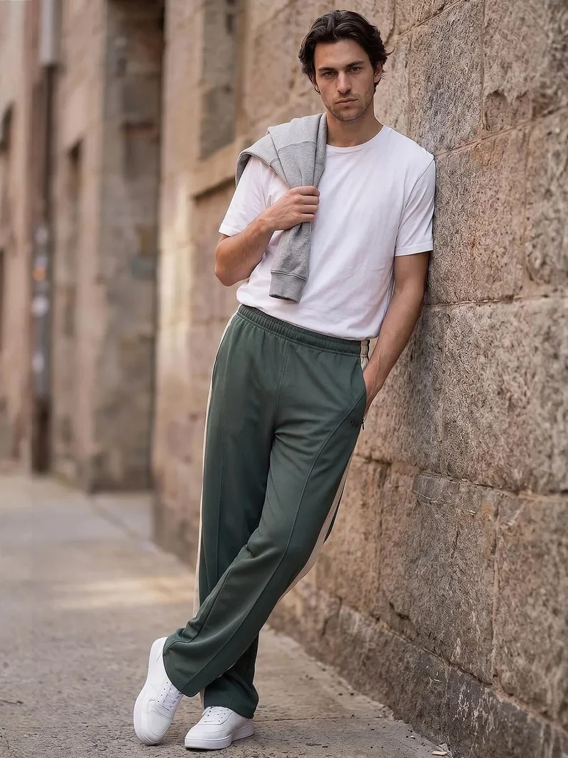 تومي لايف TOMMY Men's Color-Blocked Palazzo Pants
