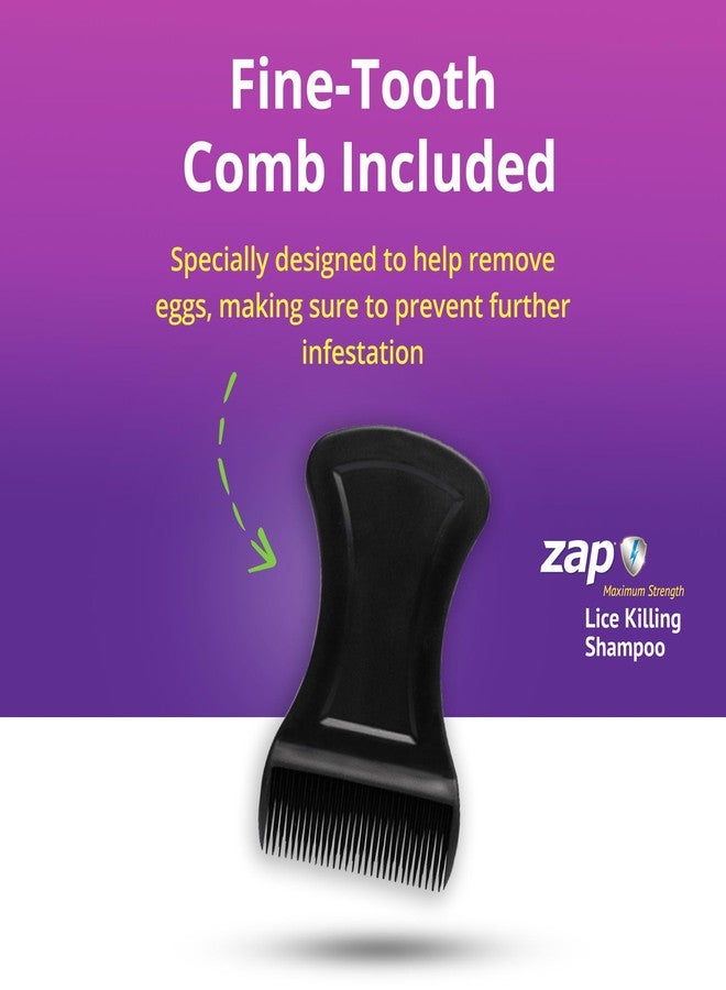 Zap Lice Shampoo Extra Strength - Lice Kit Comb Included 4 FL OZ. - Image 5