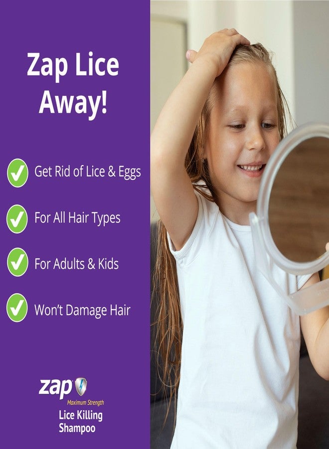 Zap Lice Shampoo Extra Strength - Lice Kit Comb Included 4 FL OZ. - Image 2
