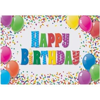 Hoffmaster Happy Birthday Paper Placemats 50 Per Pack - Image 3