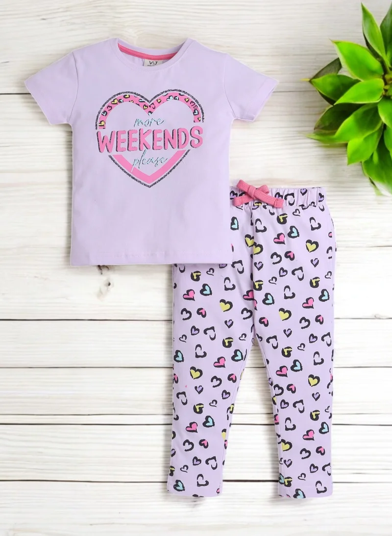 victor and jane Victor and Jane - Printed T-shirt and Pyjama Set